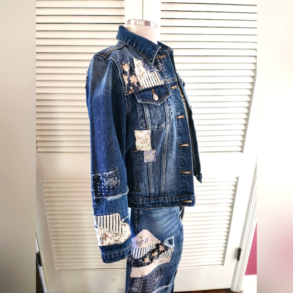 DRIFTWOOD Patchwork Denim Jacket NWT